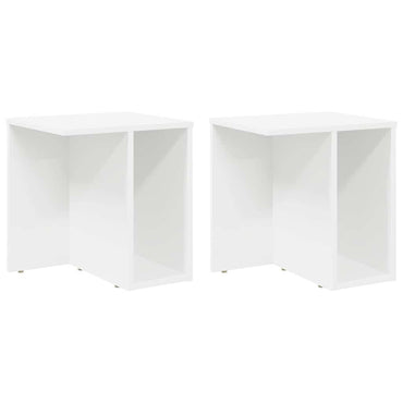 vidaXL Beistelltisch 2 pcs Weiß 37 x 32 x 40 cm Holzwerkstoff