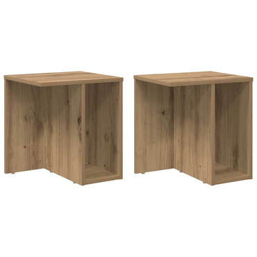 vidaXL Beistelltisch 2 pcs Artisan-Eiche 37 x 32 x 40 cm Holzwerkstoff