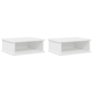 vidaXL Nachttisch 2 pcs Weiß 40 x 31 x 15 cm Holzwerkstoff