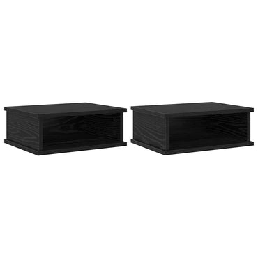 vidaXL Nachttisch 2 pcs Schwarz Eichen-Optik 40 x 31 x 15 cm