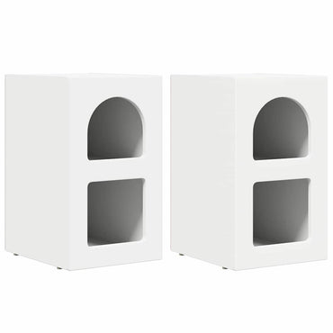 vidaXL Nachttisch 2 pcs Weiß 29,5 x 33,5 x 50 cm Holzwerkstoff