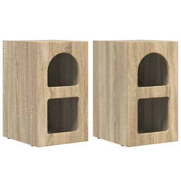 vidaXL Nachttisch 2 pcs Sonoma-Eiche 29,5 x 33,5 x 50 cm Holzwerkstoff