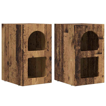 vidaXL Nachttisch 2 pcs Altholz 29,5 x 33,5 x 50 cm Holzwerkstoff
