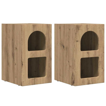 vidaXL Nachttisch 2 pcs Artisan-Eiche 29,5 x 33,5 x 50 cm