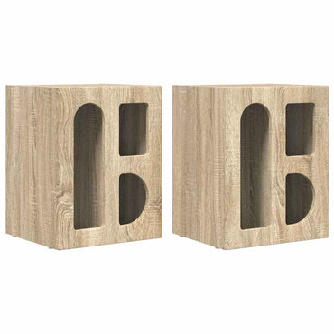 vidaXL Nachttisch 2 pcs Sonoma-Eiche 40 x 35 x 50 cm Holzwerkstoff