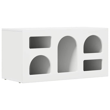vidaXL Meuble TV blanc 80 x 35 x 40 cm en bois d'ingénierie