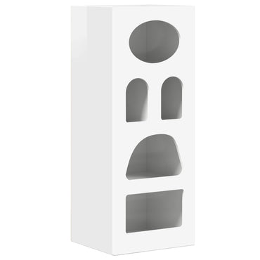 vidaXL Buffet haut brillant blanc 40 x 35 x 100,5 cm bois d'ingénierie