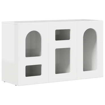 vidaXL Sideboard Hochglanz Weiß 100 x 35 x 59 cm Holzwerkstoff