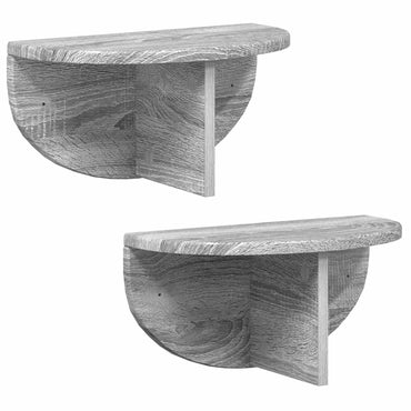 vidaXL Wandregal 2 pcs Graues Sonoma 38 x 19 x 19 cm Holzwerkstoff