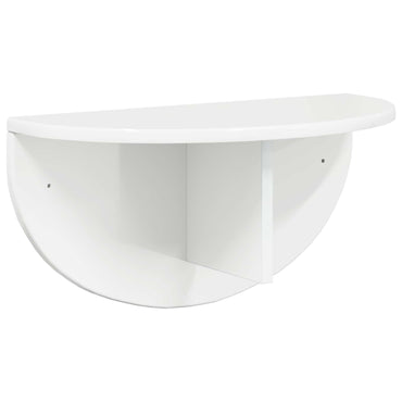 vidaXL Wandregal Hochglanz Weiß 48 x 24 x 24 cm Holzwerkstoff