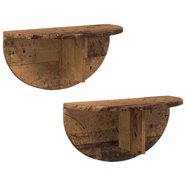 vidaXL Wandregal 2 pcs Altholz 48 x 24 x 24 cm Holzwerkstoff