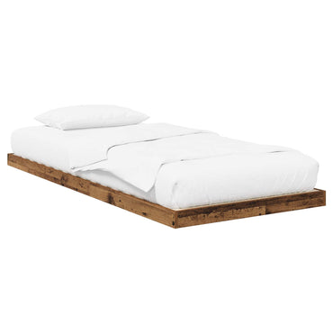 vidaXL Bodenbettrahmen Altholz 96,5 x 200 cm Holzwerkstoff