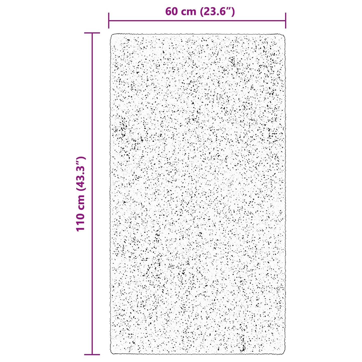 vidaXL Bereichsteppiche Rechtwinklig HUARTE Braun 110 x 60 cm