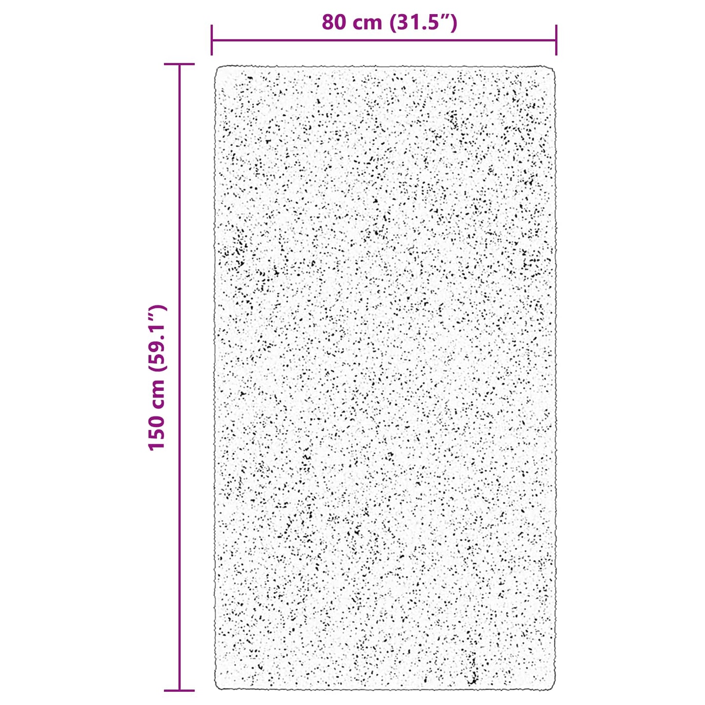 vidaXL Bereichsteppiche Rechtwinklig HUARTE Braun 150 x 80 cm