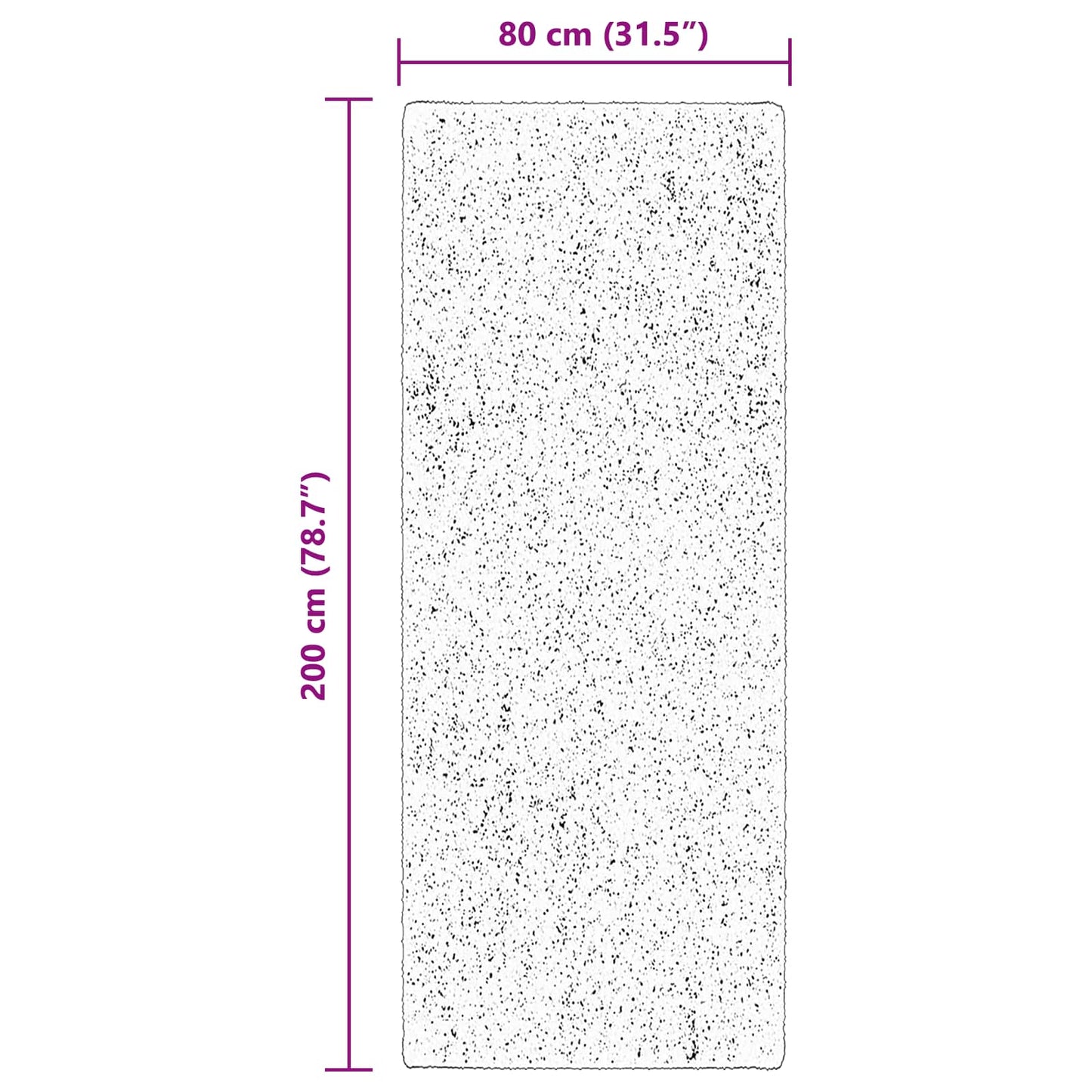 vidaXL Bereichsteppiche Rechtwinklig HUARTE Braun 200 x 80 cm