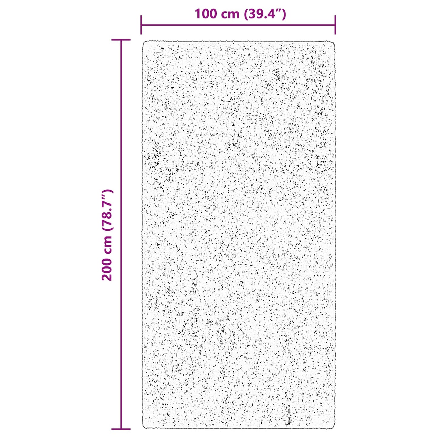vidaXL Bereichsteppiche HUARTE Braun 200 x 100 cm Polyester