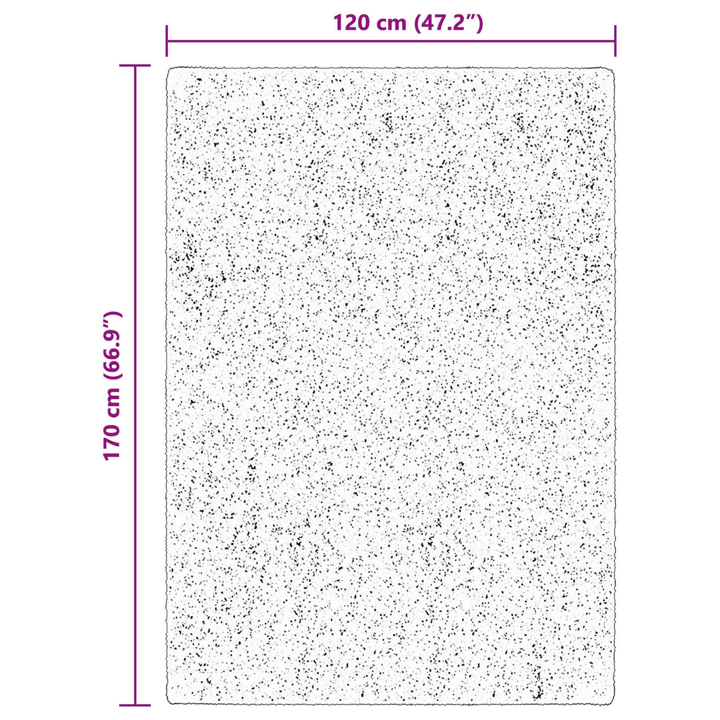 vidaXL Bereichsteppiche HUARTE Braun 170 x 120 cm Polyester