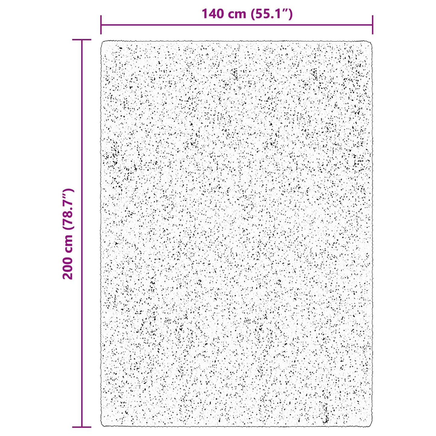 vidaXL Bereichsteppiche HUARTE Braun 200 x 140 cm Polyester