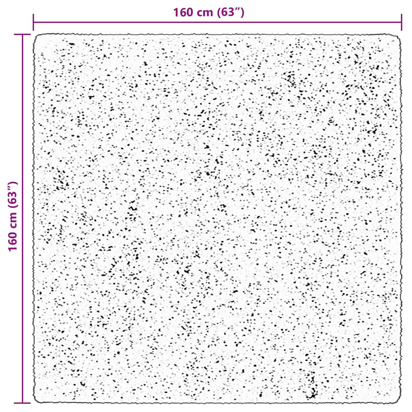 vidaXL Bereichsteppiche Quadratisch HUARTE Braun 160 x 160 cm