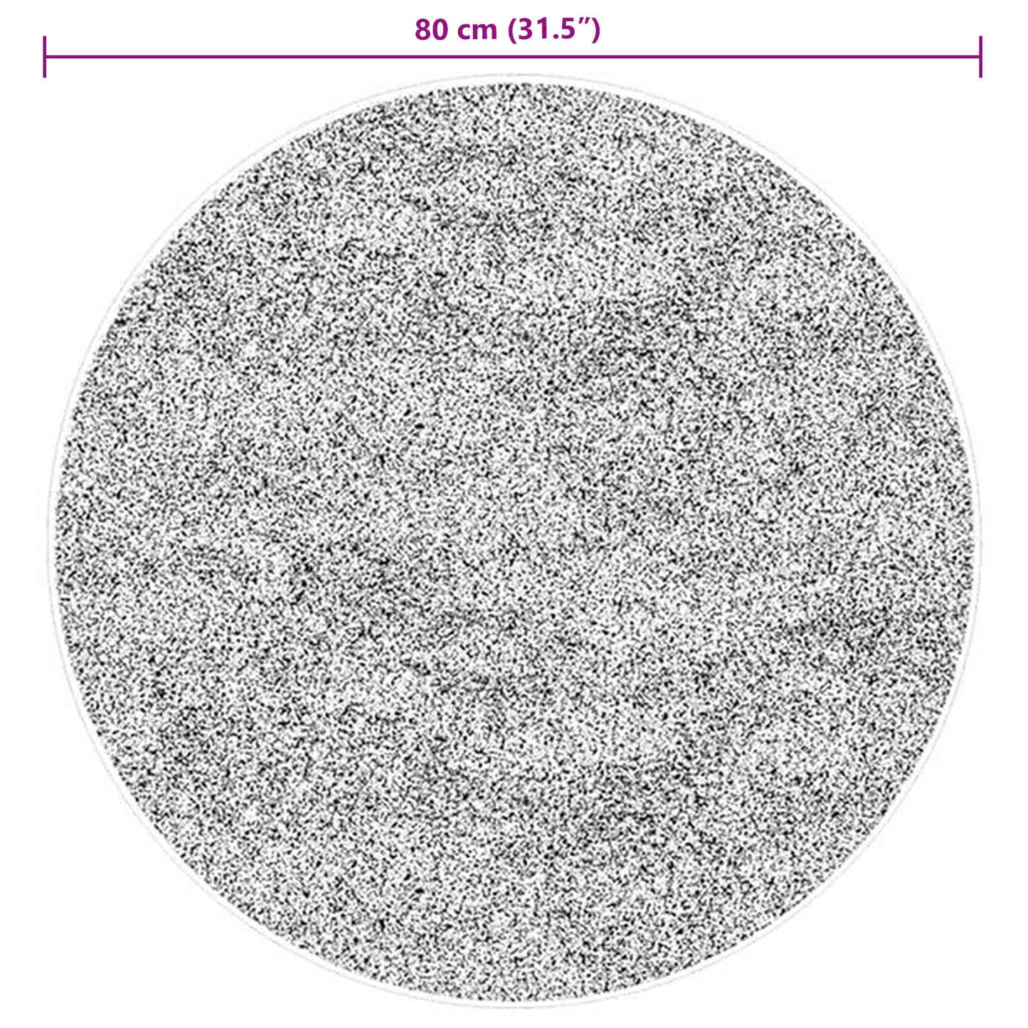 vidaXL Bereichsteppiche Rund HUARTE Braun Ø 80 CM Polyester