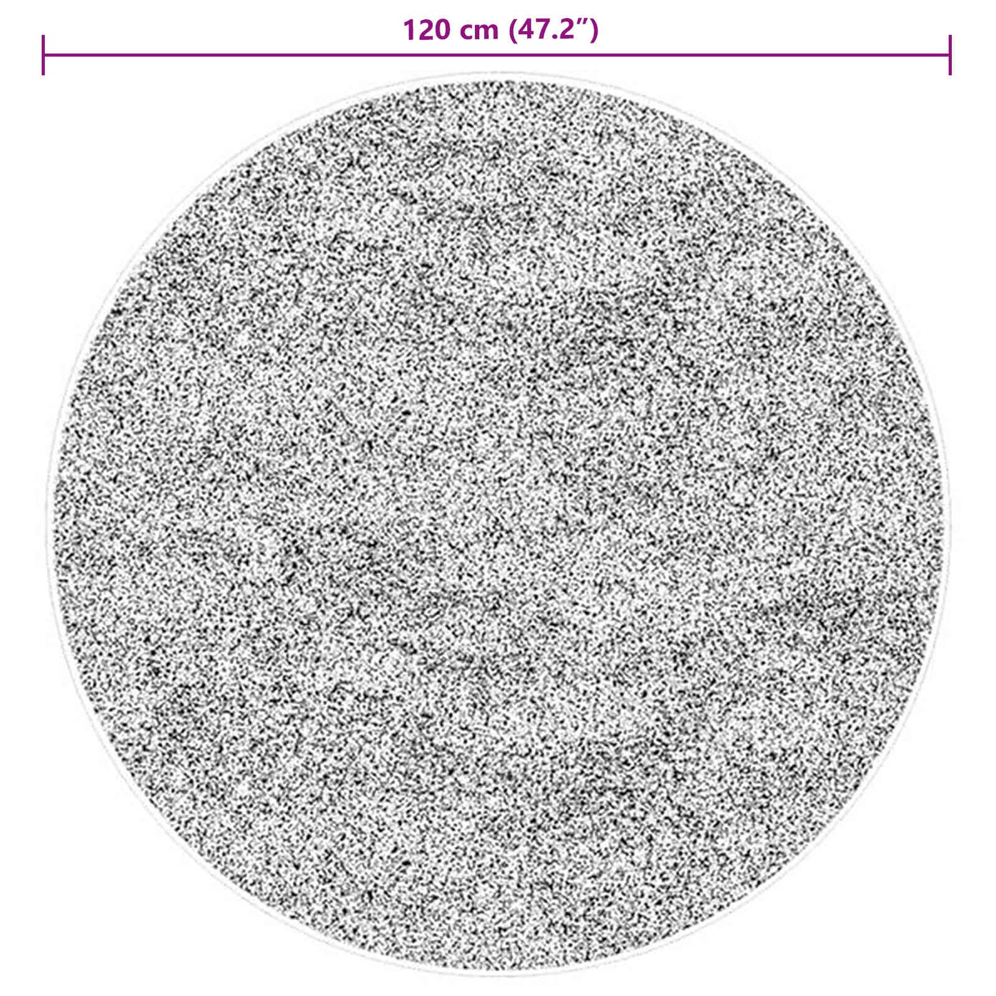 vidaXL Bereichsteppiche Rund HUARTE Braun Ø 120 CM Polyester
