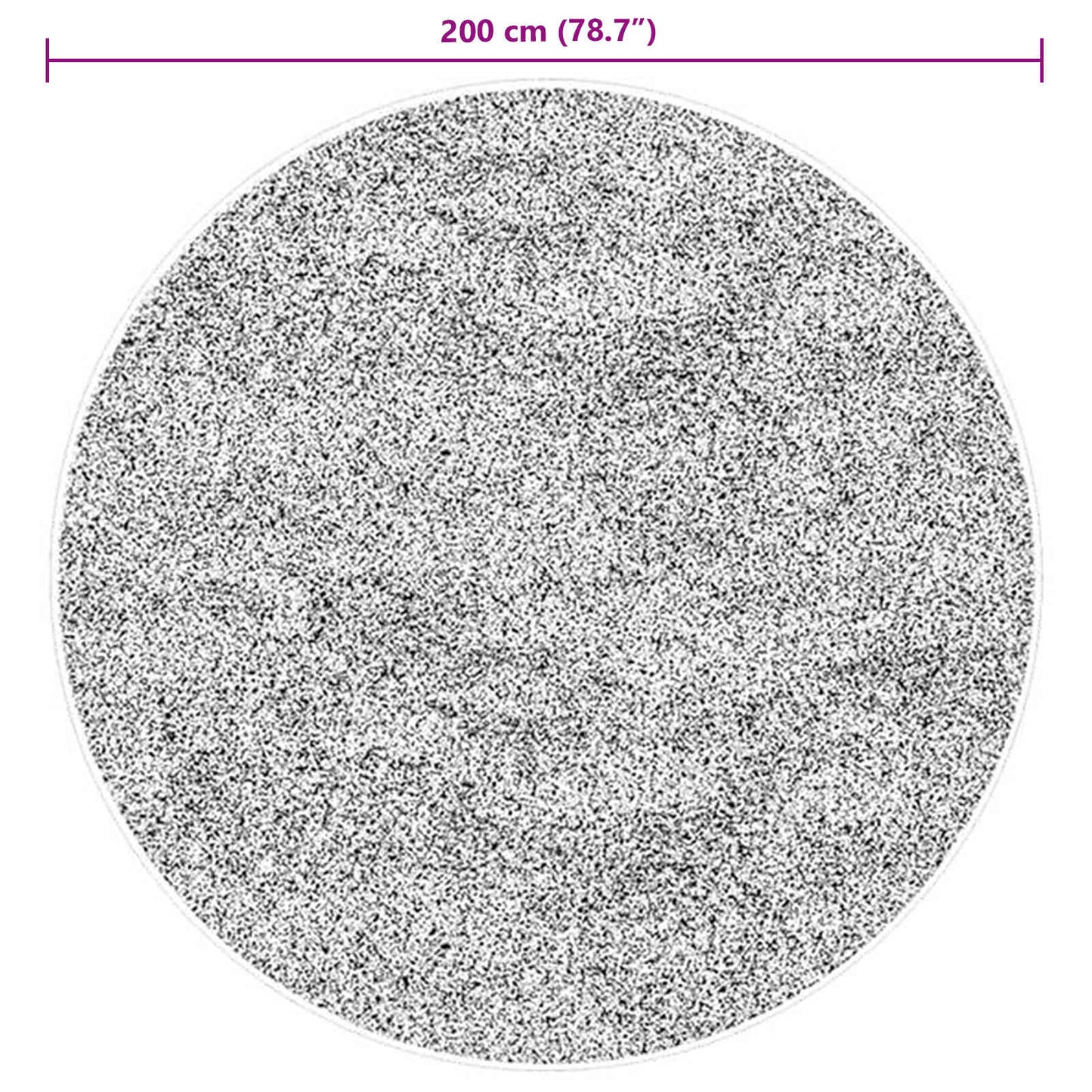 vidaXL Bereichsteppiche Rund HUARTE Braun Ø 200 CM Polyester