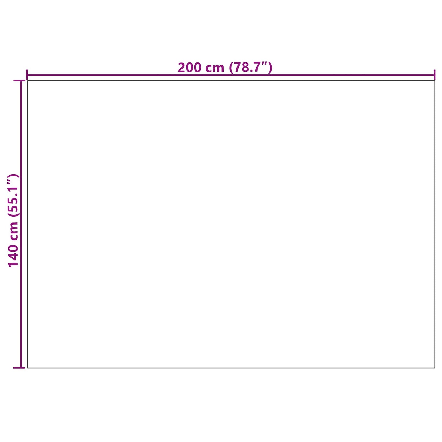 vidaXL Bereichsteppiche Rechtwinklig HUARTE Sand 200 x 140 cm