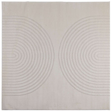 vidaXL Bereichsteppiche Quadratisch HUARTE Creme 120 x 120 cm