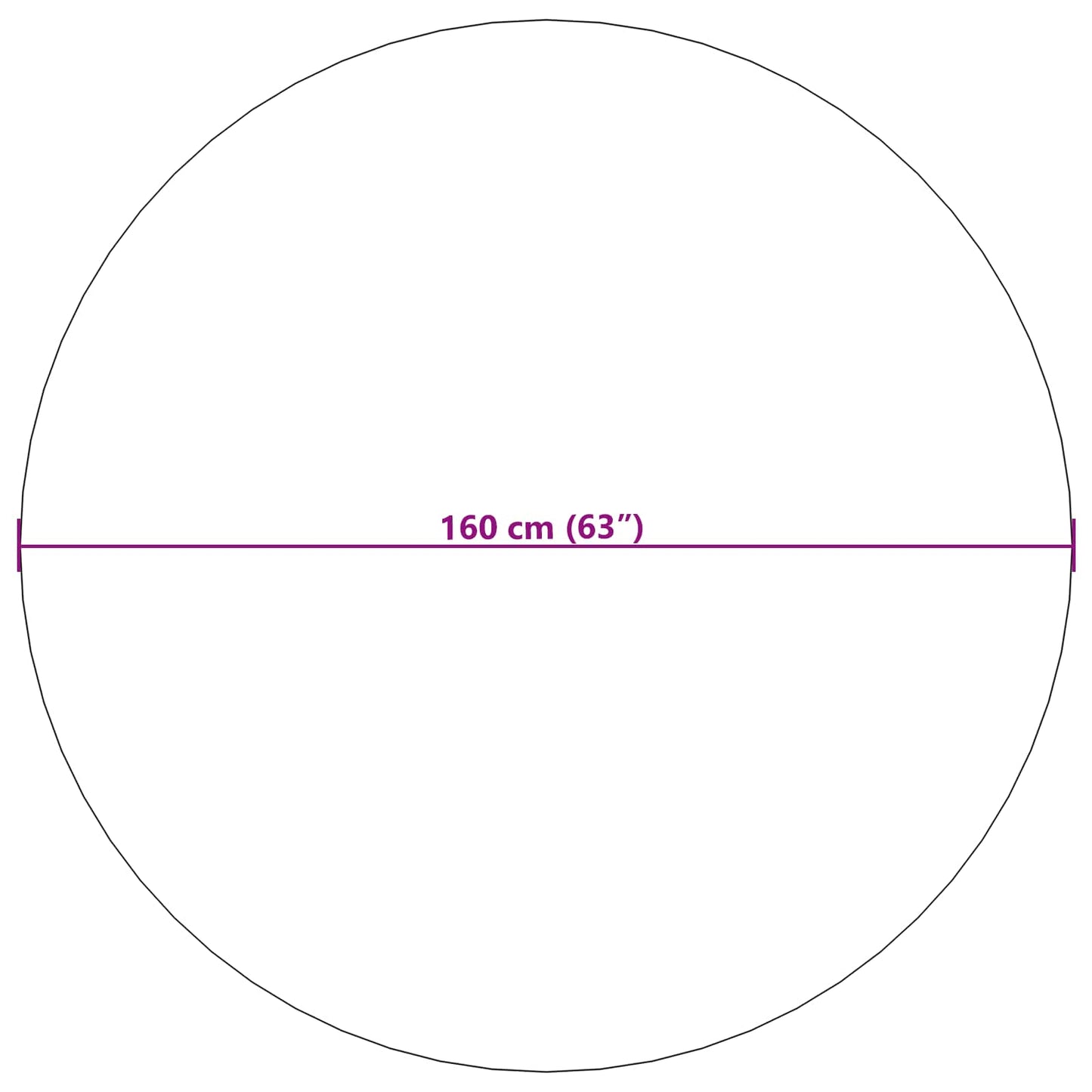 vidaXL Bereichsteppiche Rund HUARTE Beige Ø 160 CM Polyester