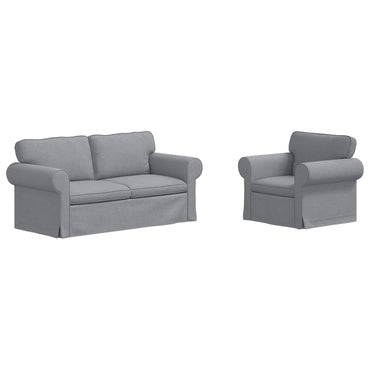 vidaXL Sofa 2 pcs Hellgrau 175 x 82 x 80 cm Stoff