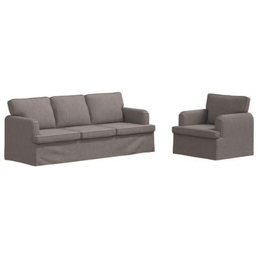 vidaXL Sofa 2 pcs Taupe 144 x 80 x 85 cm Stoff