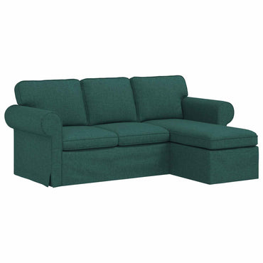 vidaXL Sofa Dunkelgrün 215 x 138 x 80 cm Stoff