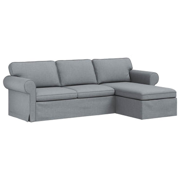 vidaXL Sofa Hellgrau 215 x 138 x 80 cm Stoff