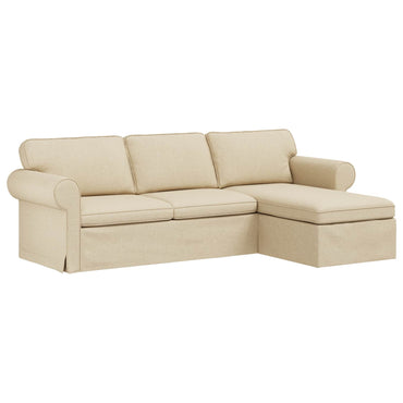 vidaXL Sofa Creme 215 x 138 x 80 cm Stoff