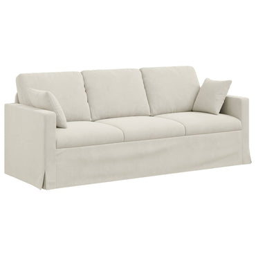 vidaXL Sofa Creme 198 x 78 x 80 cm Samt