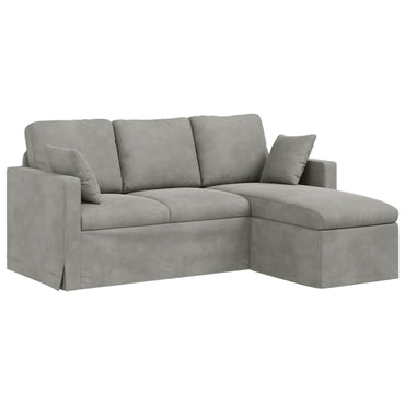 vidaXL Sofa Hellgrau 198 x 134 x 80 cm Samt