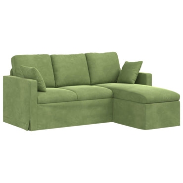 vidaXL Sofa Hellgrün 198 x 134 x 80 cm Samt