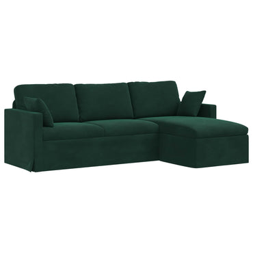 vidaXL Sofa Dunkelgrün 198 x 134 x 80 cm Samt