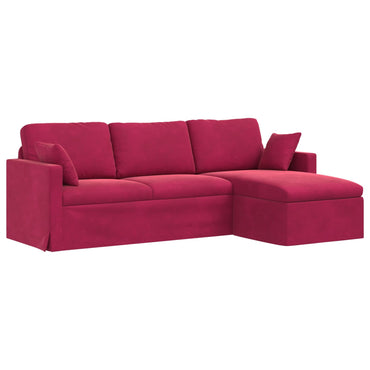 vidaXL Sofa Weinrot 198 x 134 x 80 cm Samt