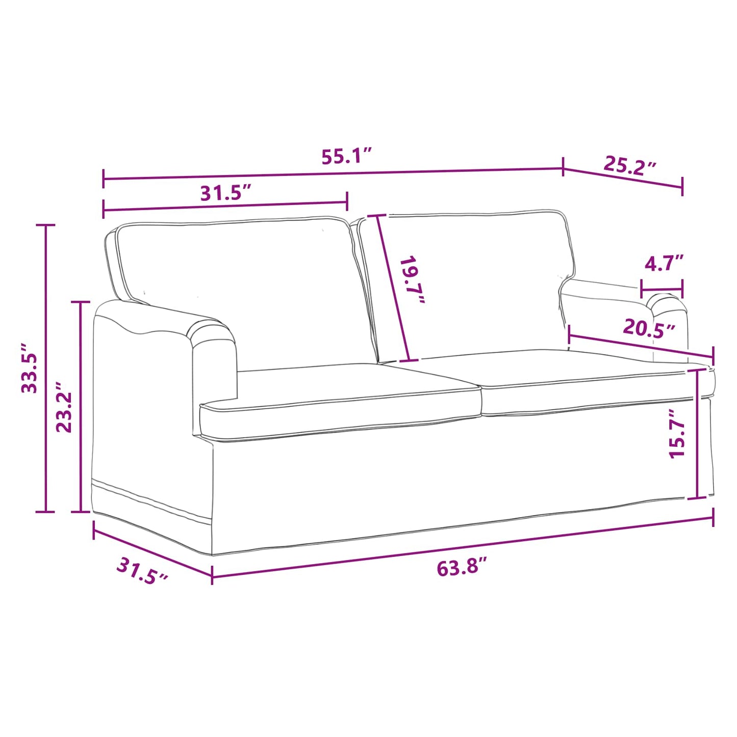 vidaXL Sofa Dunkelgrau 142 x 80 x 85 cm Stoff