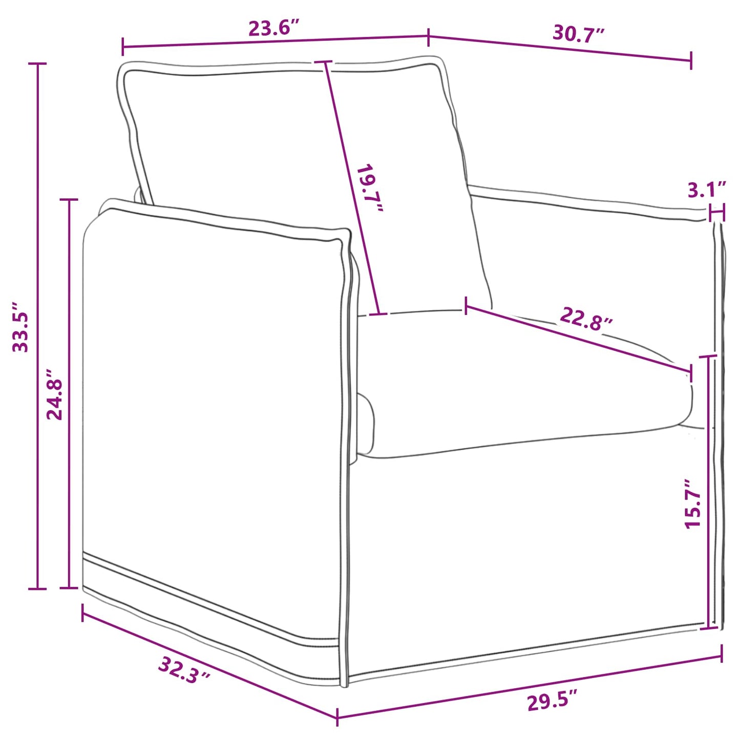 vidaXL Sofa Dunkelgrau 195 x 82 x 85 cm Stoff