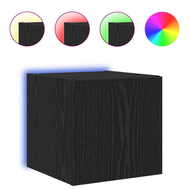 vidaXL TV-Wandschrank Schwarz Eichen-Optik 30,5 x 35 x 30 cm