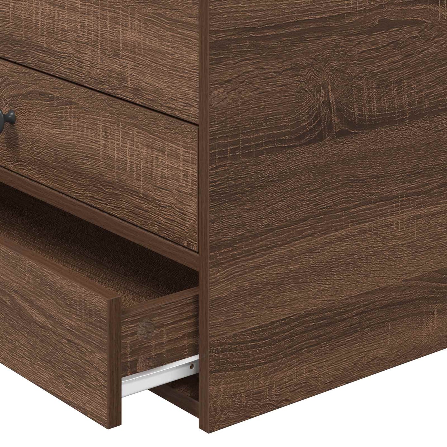 Tagesbett Braun Eiche und Schwarz 100 x 200 cm Holzwerkstoff