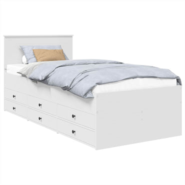 vidaXL Tagesbett Weiß und Schwarz 75 x 190 cm Holzwerkstoff