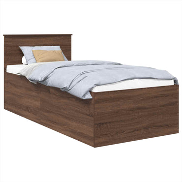 vidaXL Bettrahmen Braun Eichen-Optik 120 x 200 cm Holzwerkstoff