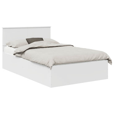 vidaXL Cadre de lit avec tête de lit Blanc 135 x 190 cm Aggloméré