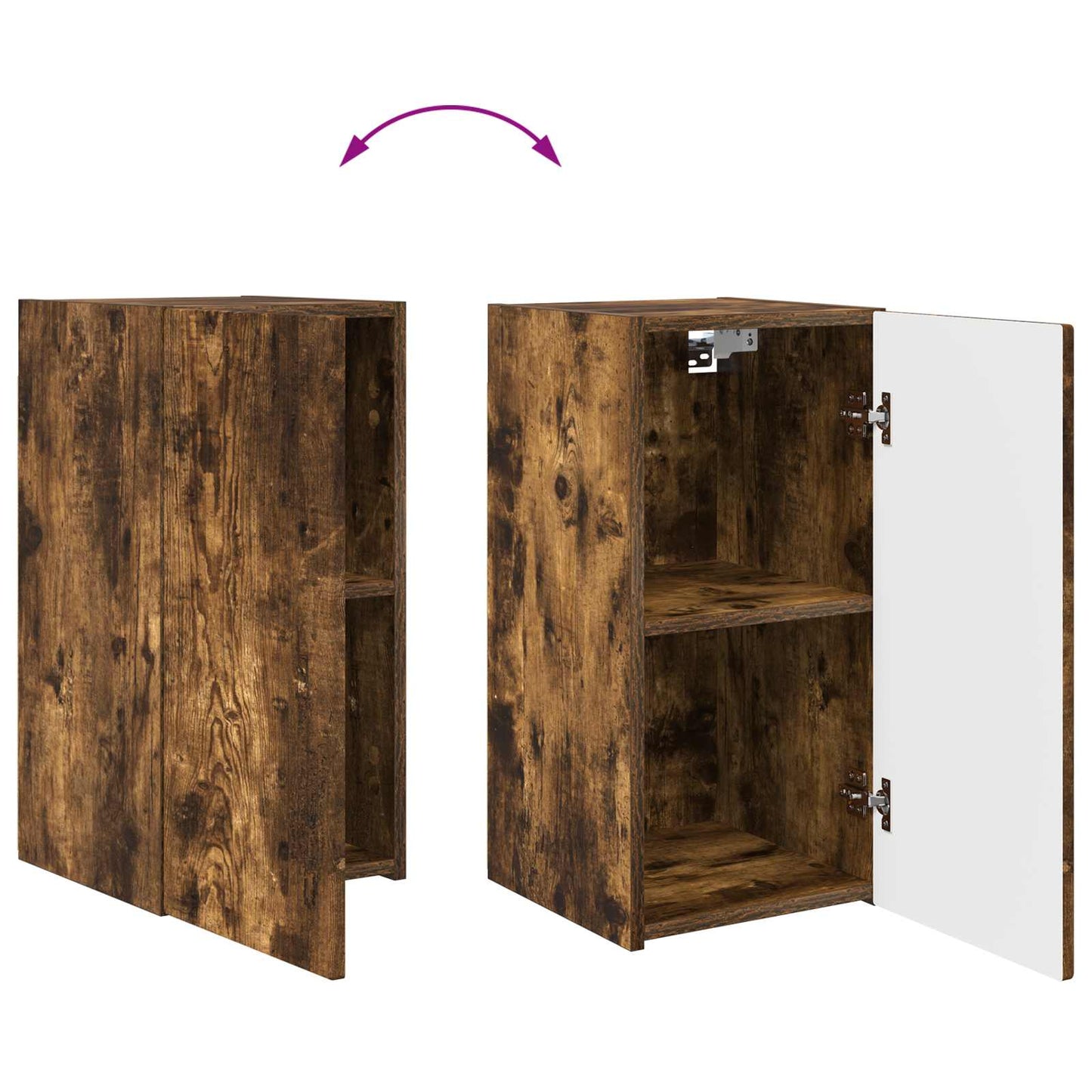 vidaXL TV-Wandregal-Set 4 pcs Geräucherte Eiche Holzwerkstoff