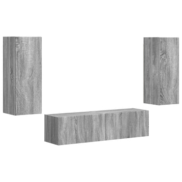 vidaXL TV-Schrankset Wandmontiert 2 pcs Graues Sonoma Holzwerkstoff
