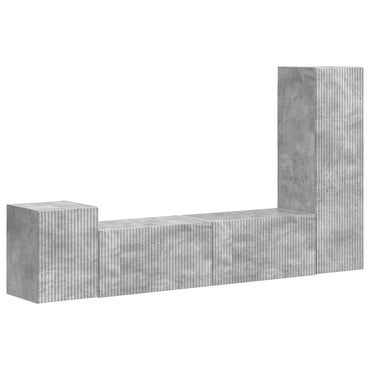 vidaXL Ensemble de meubles TV muraux 4 pcs Gris béton Aggloméré