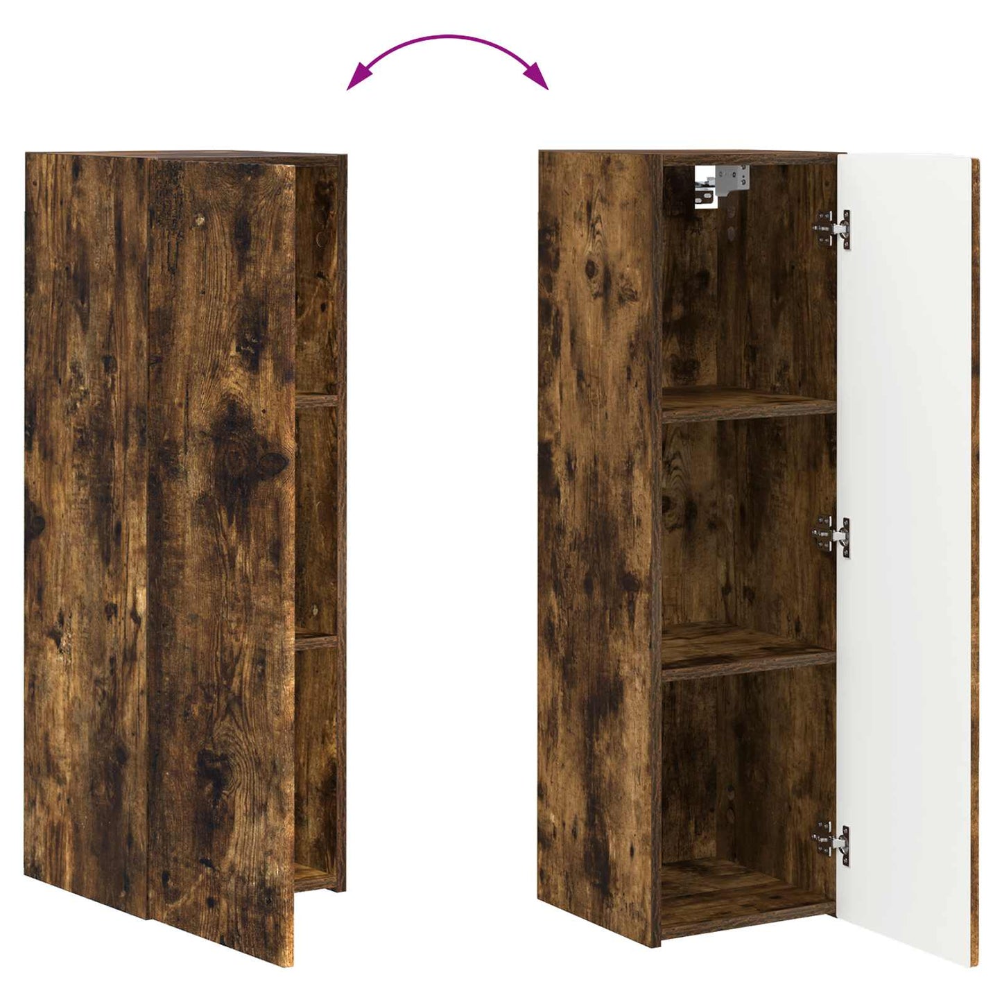 vidaXL TV-Schrankset 4 pcs Geräucherte Eiche Holzwerkstoff